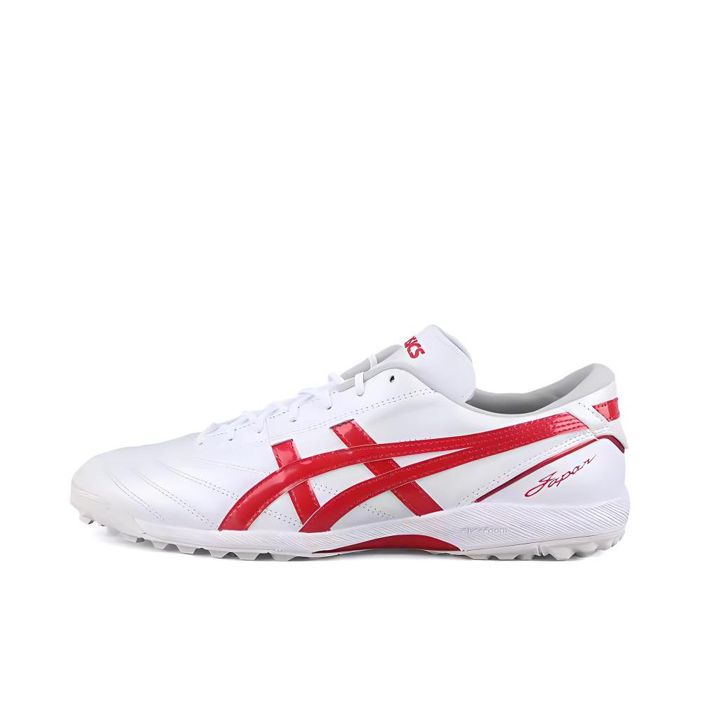 推荐商品：Asics/亚瑟士 C3 FF TF 专业比赛 硬草地 防滑耐磨 舒适减震 轻便 胶质碎钉 全袋鼠皮 足球鞋 白色/红色