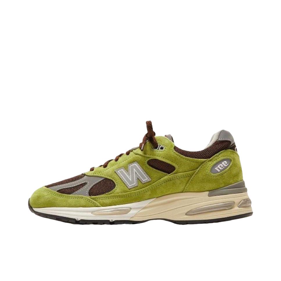 推荐商品：New Balance 991 跑鞋 舒适减震防滑耐磨织物网布透气经典复古休闲运动百搭通勤贴合 Danielle Cathari联名/绿色/棕色 