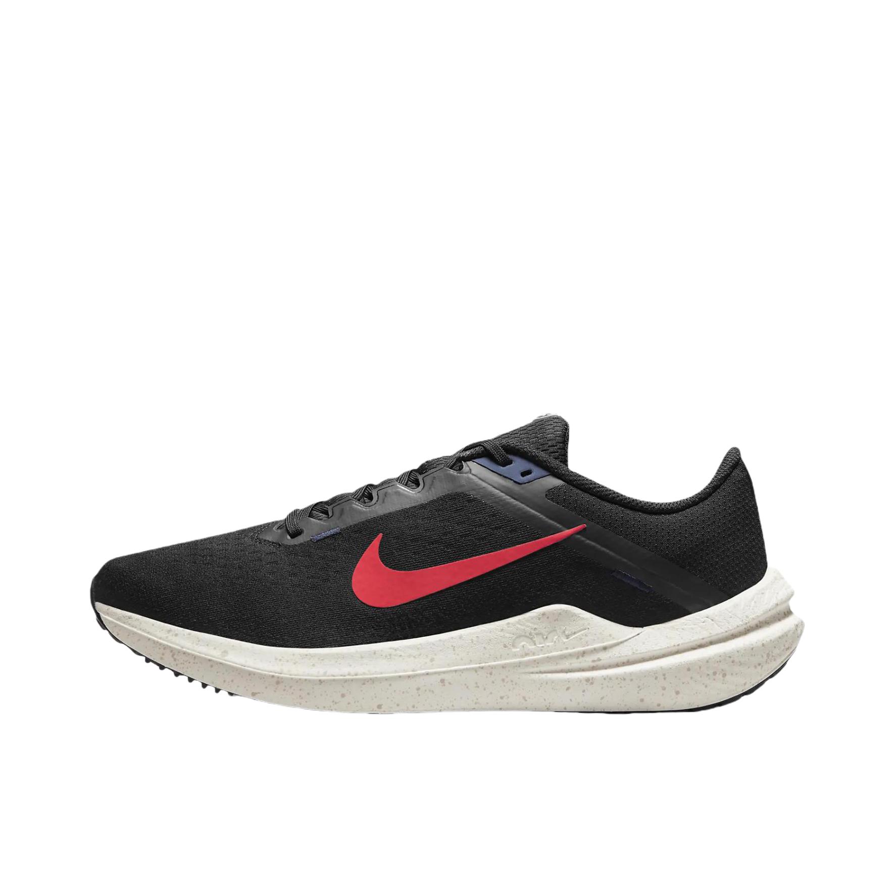 推荐商品：Nike Air Winflo 10 跑鞋 缓震回弹耐磨网面透气支撑短跑长跑圆头 男款/黑色/红色 