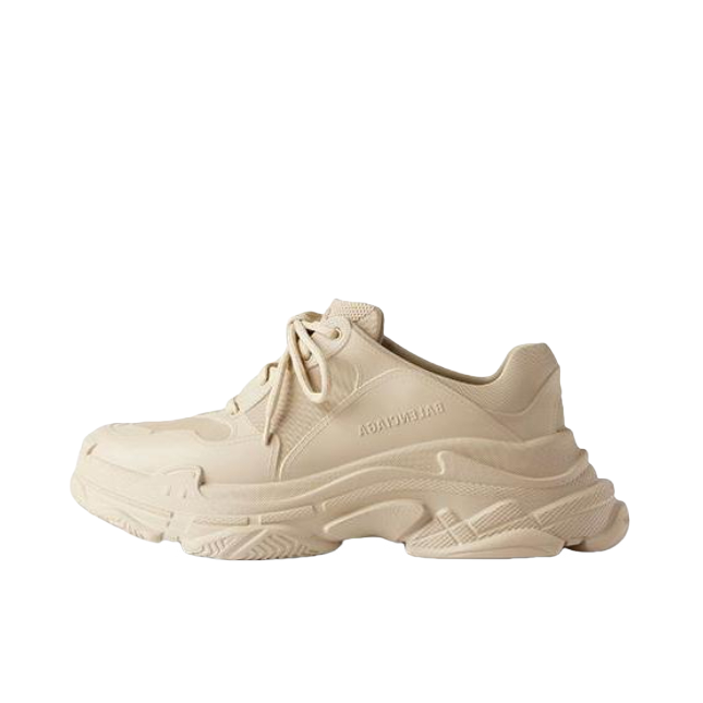 推荐商品：Balenciaga 巴黎世家 Triple S MOLD 低帮 舒适轻便 圆头 老爹鞋 米色