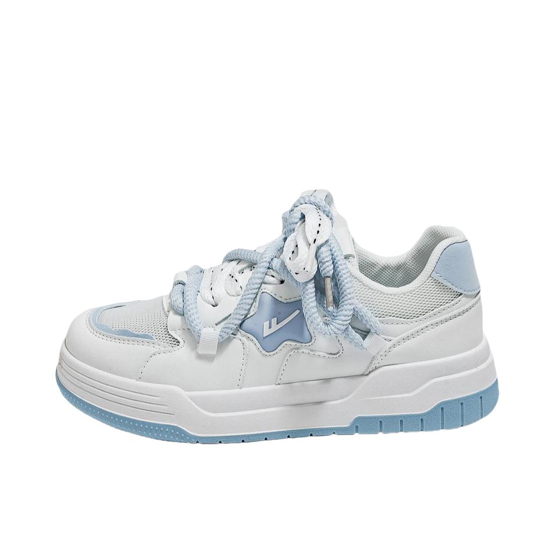 推荐商品：回力 防滑耐磨 舒适轻便 网面透气 软底 星星鞋 面包鞋 板鞋 WBN-1369 网面/白色/蓝色