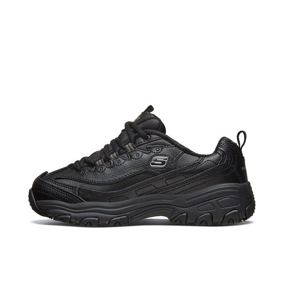 推荐商品：Skechers/斯凯奇  D'Lites SR 轻运动  增高鞋 老爹鞋  潮流经典缓震耐磨舒适透气绑带厚底运动  女款/黑色