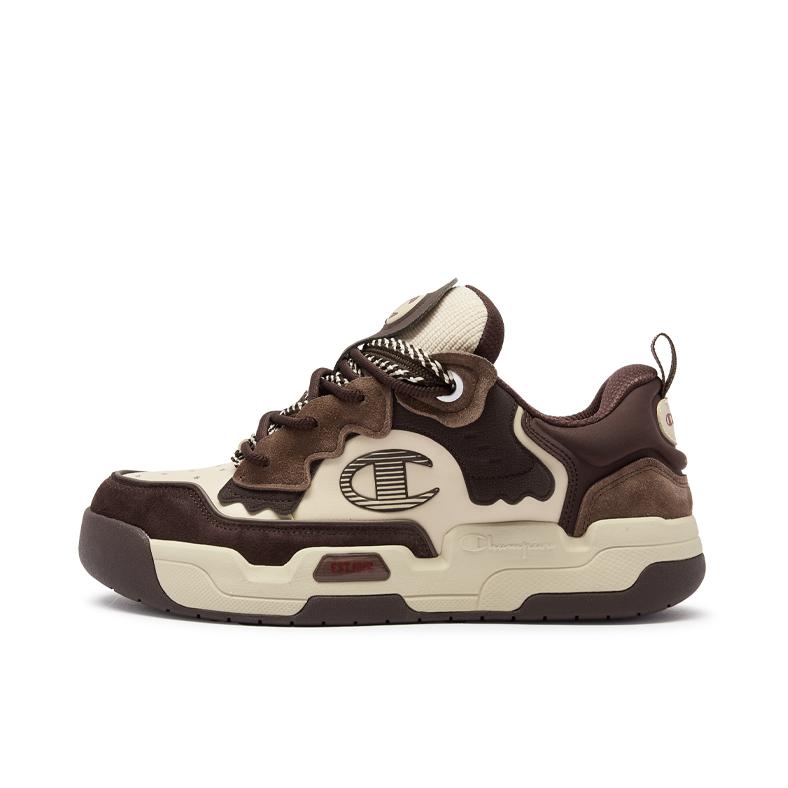 推荐商品：Champion/冠军 休闲百搭 轻便耐磨 面包鞋 增高鞋 板鞋 深棕色