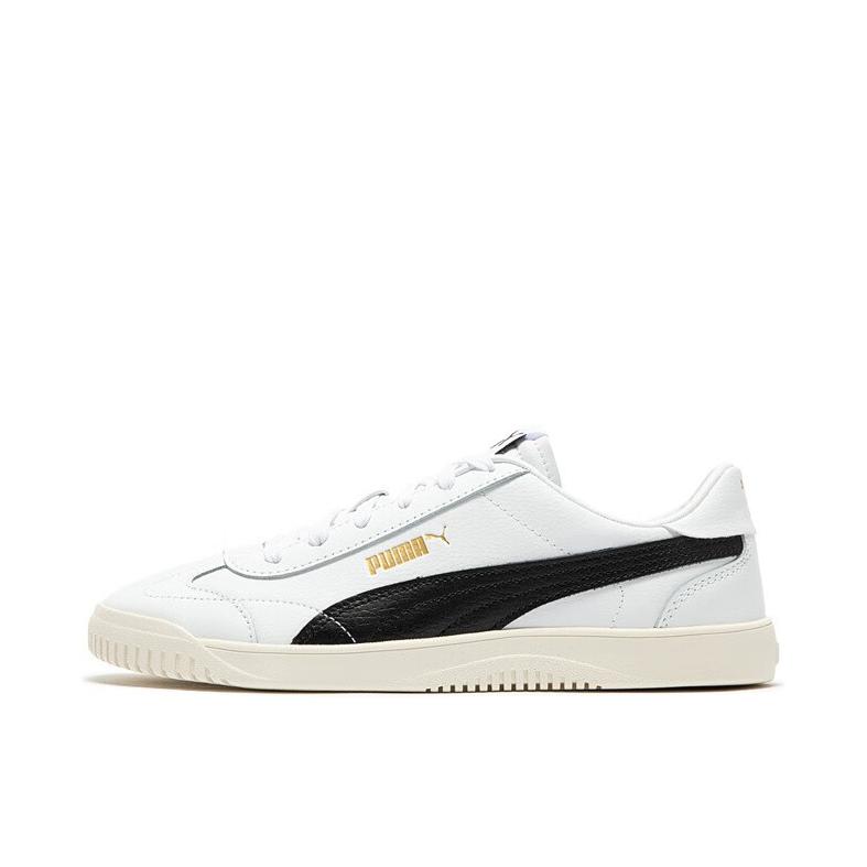 推荐商品：Puma/彪马 Club 5v5 板鞋 T头拼接复古百搭防滑耐磨薄底舒适缓震 熊猫/白色/黑色/金色