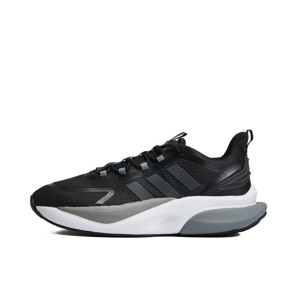 推荐商品：adidas Alpha Bounce+ 跑鞋 缓震防滑耐磨轻质网面透气织物轻运动 黑色/白色/灰色