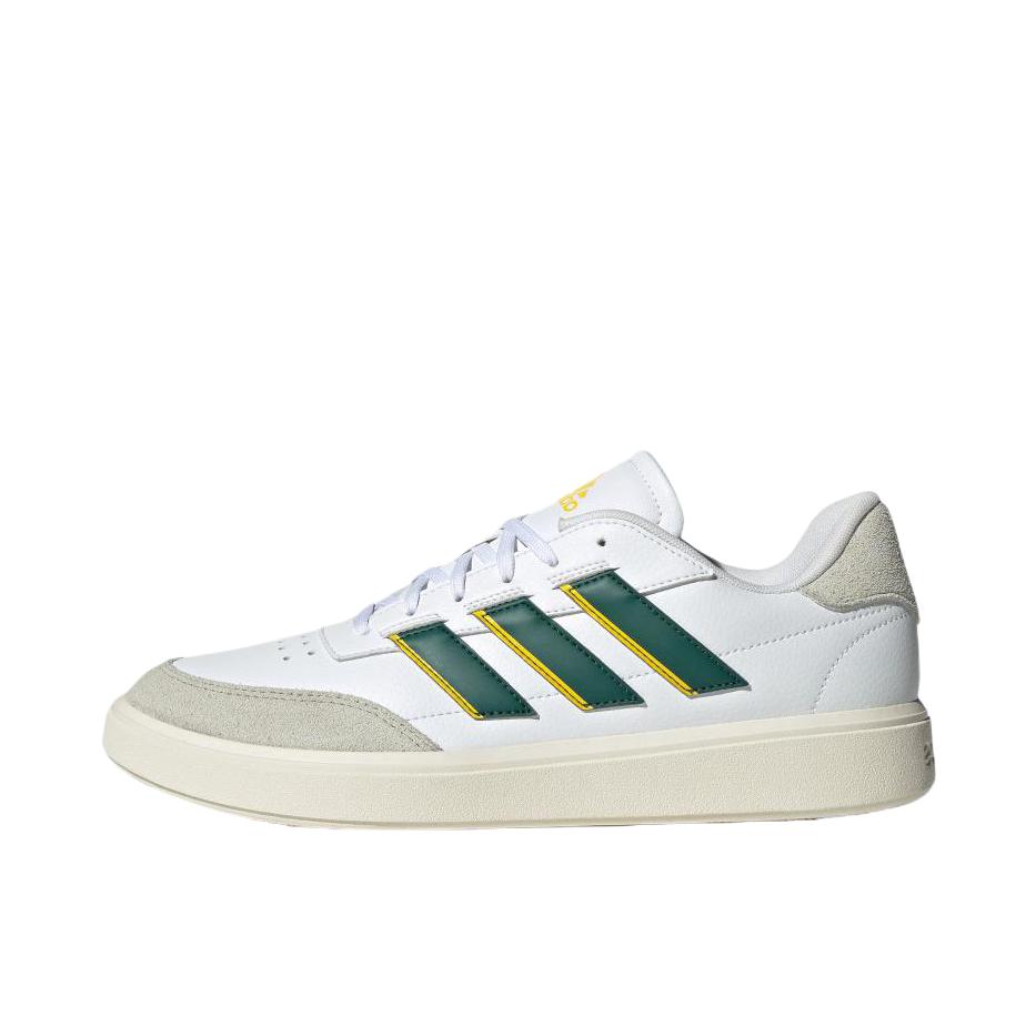 推荐商品：adidas Court block 舒适轻便 缓震耐磨 训练 抓地力 休闲 板鞋 白色/绿色/灰色