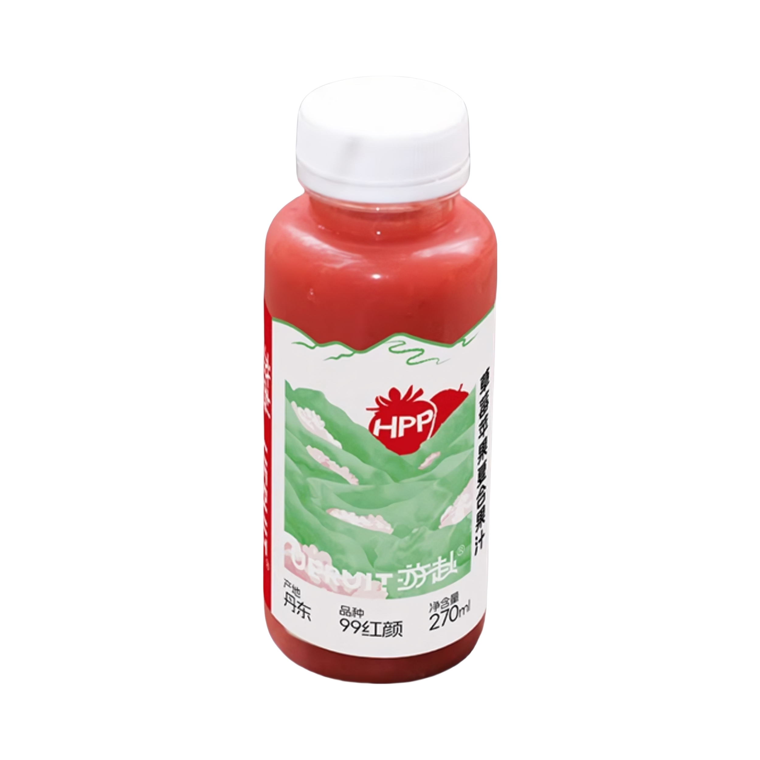 推荐商品：uFruit HPP纯果汁 270ml 瓶装 草莓苹果
