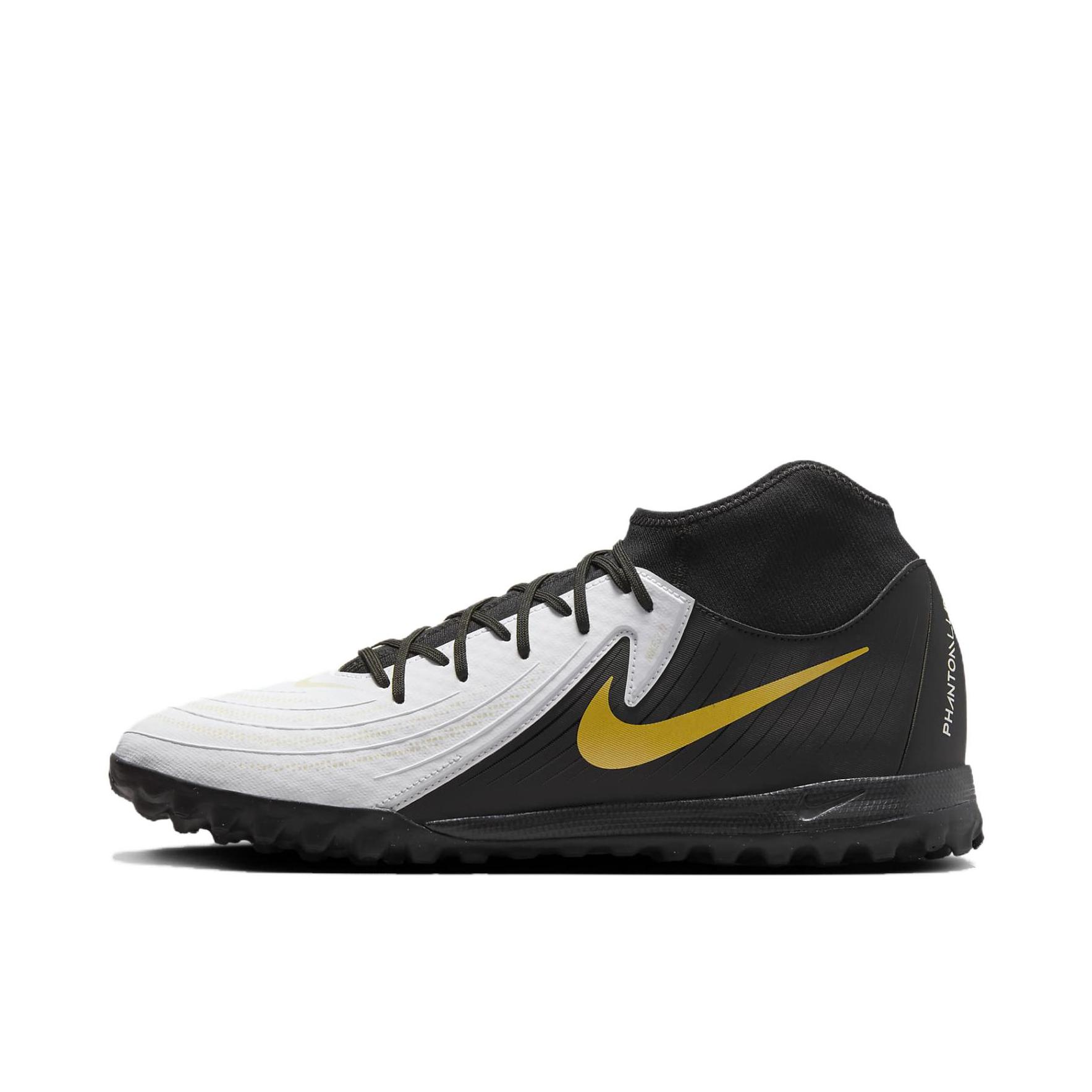 推荐商品：Nike Phantom Luna 2 Club TF 低端 胶质碎钉 人造草地 防滑耐磨 足球鞋 黑色/白色