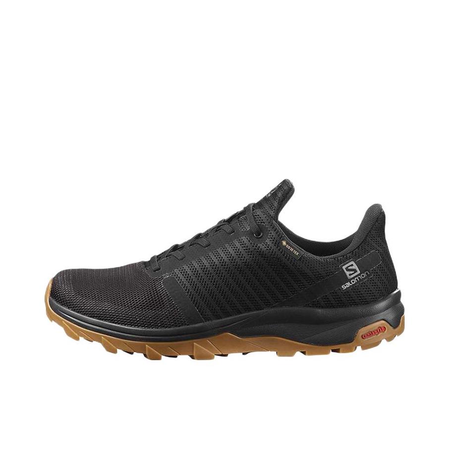 推荐商品：Salomon/萨洛蒙 Outbound GTX 耐磨 防水 织物网布 户外鞋 徒步鞋 黑色/棕色
