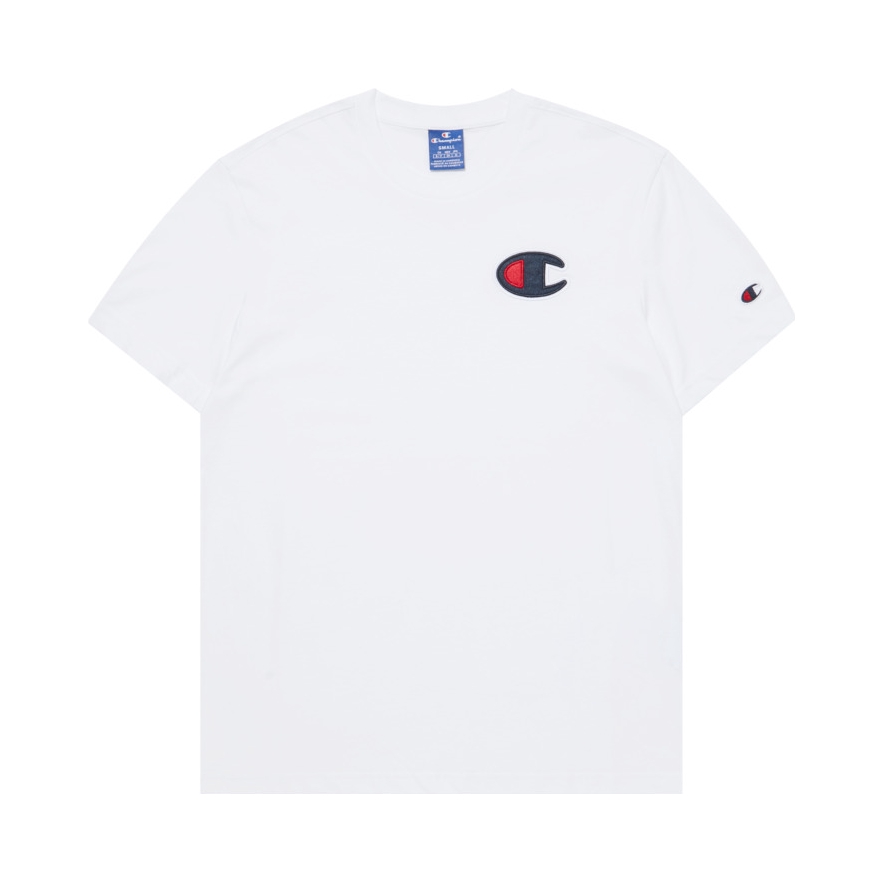 Champion/冠军 刺绣大C圆领直筒短袖T恤 男女同款 214195