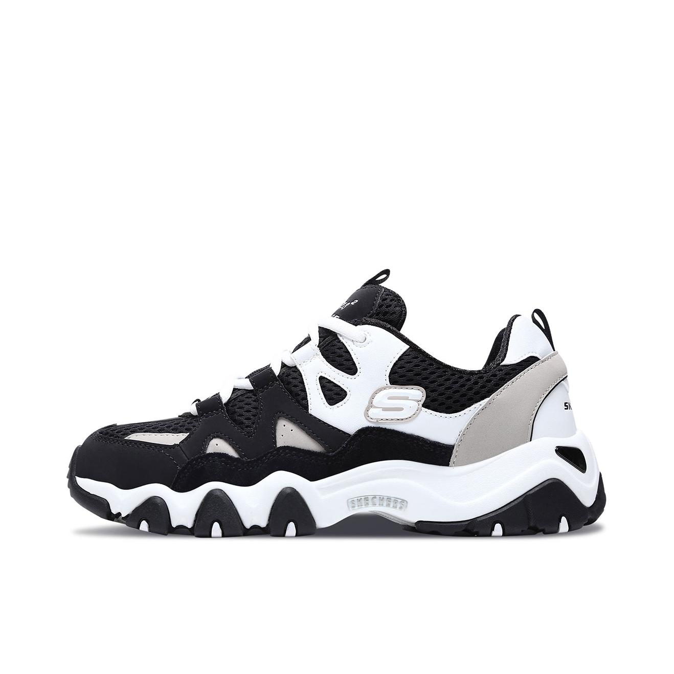 推荐商品：Skechers/斯凯奇  D'Lites 2.0  老爹鞋  减震透气防滑耐磨回弹复古运动舒适经典简约  Black/White 黑白耦合色
