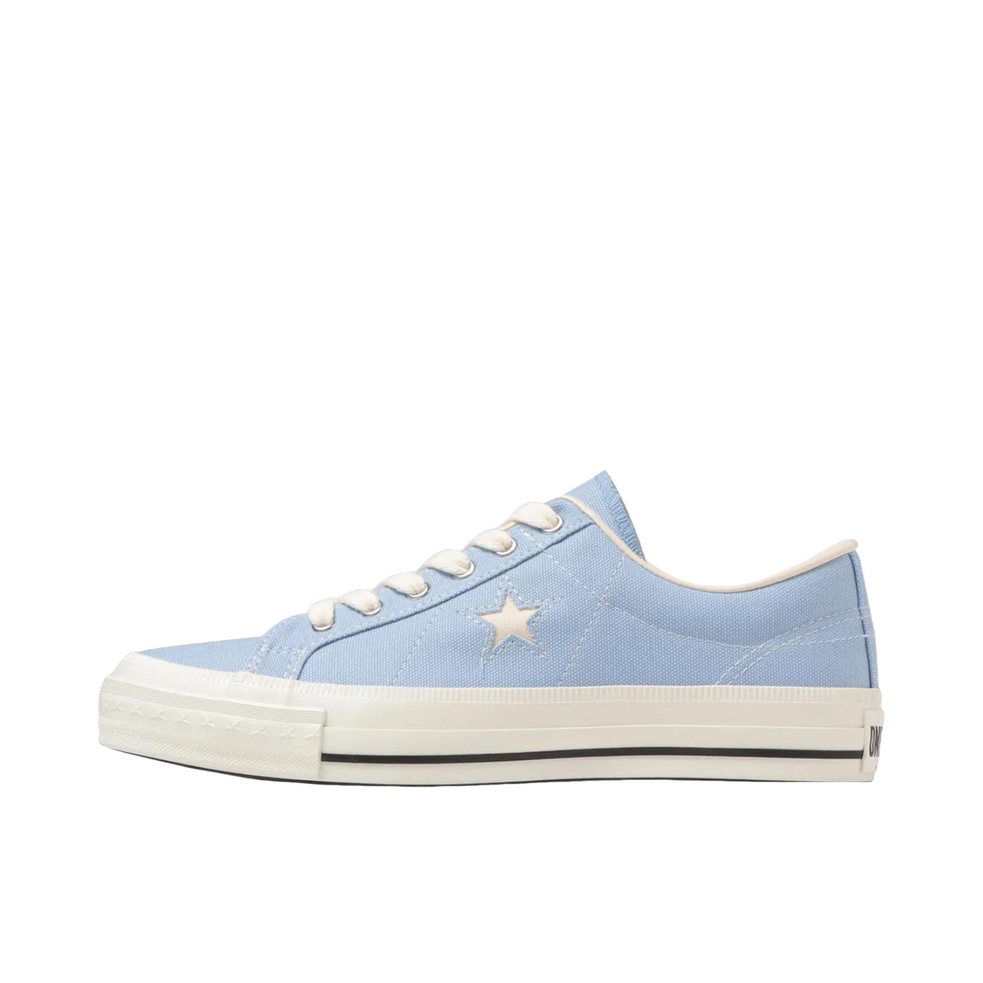 推荐商品：Converse/匡威 One Star 翻毛皮 防滑 复古 星星鞋 板鞋 浅蓝色/白色