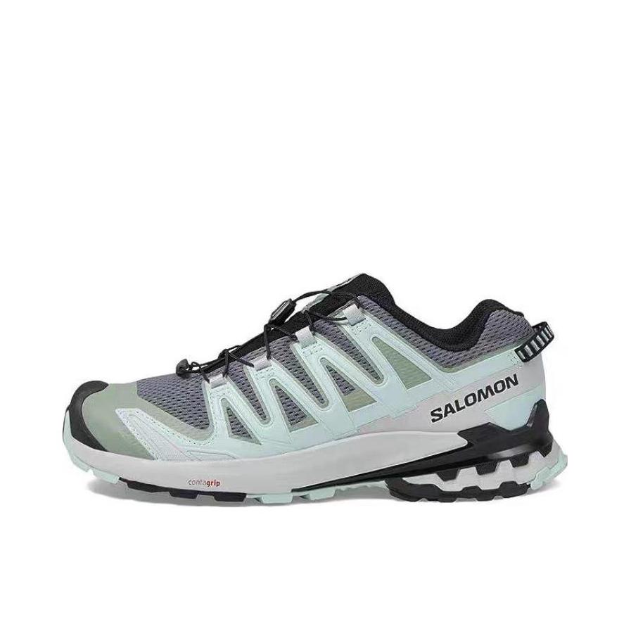 推荐商品：Salomon/萨洛蒙 XA Pro 3D V8 户外休闲鞋 防水透气稳定耐磨防滑越野网布圆头回弹合成革 松绿灰