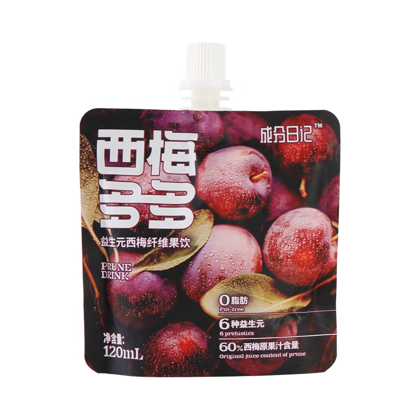 推荐商品：Aeve/成分日记 0脂浓缩原浆系列 果汁饮料 120ml 袋装 西梅多多