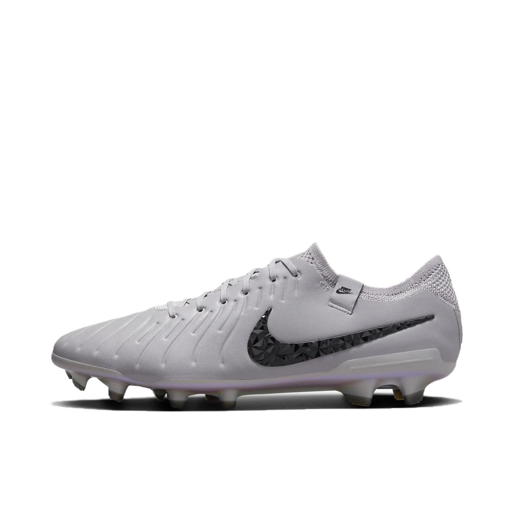 推荐商品：Nike Tiempo Legend 10 Elite FG 顶级 胶质长钉 硬质天然草地 防滑耐磨 足球鞋 大气灰/黑色