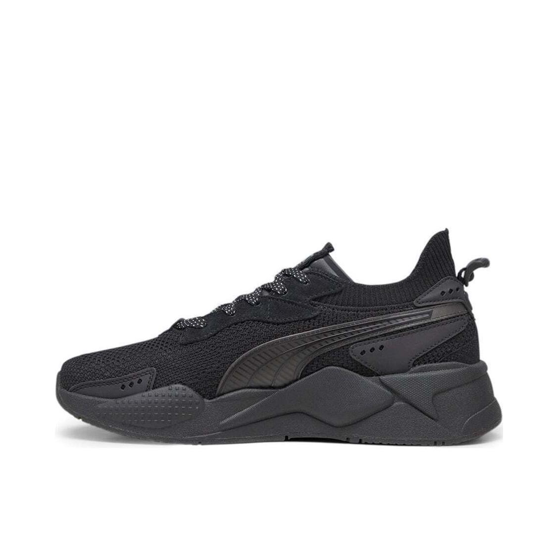 推荐商品：Puma/彪马 RS-X Mix 复古缓震 防滑耐磨 舒适透气 抗磨损 织物 人造革 增高鞋 老爹鞋 Triple-black 纯黑色