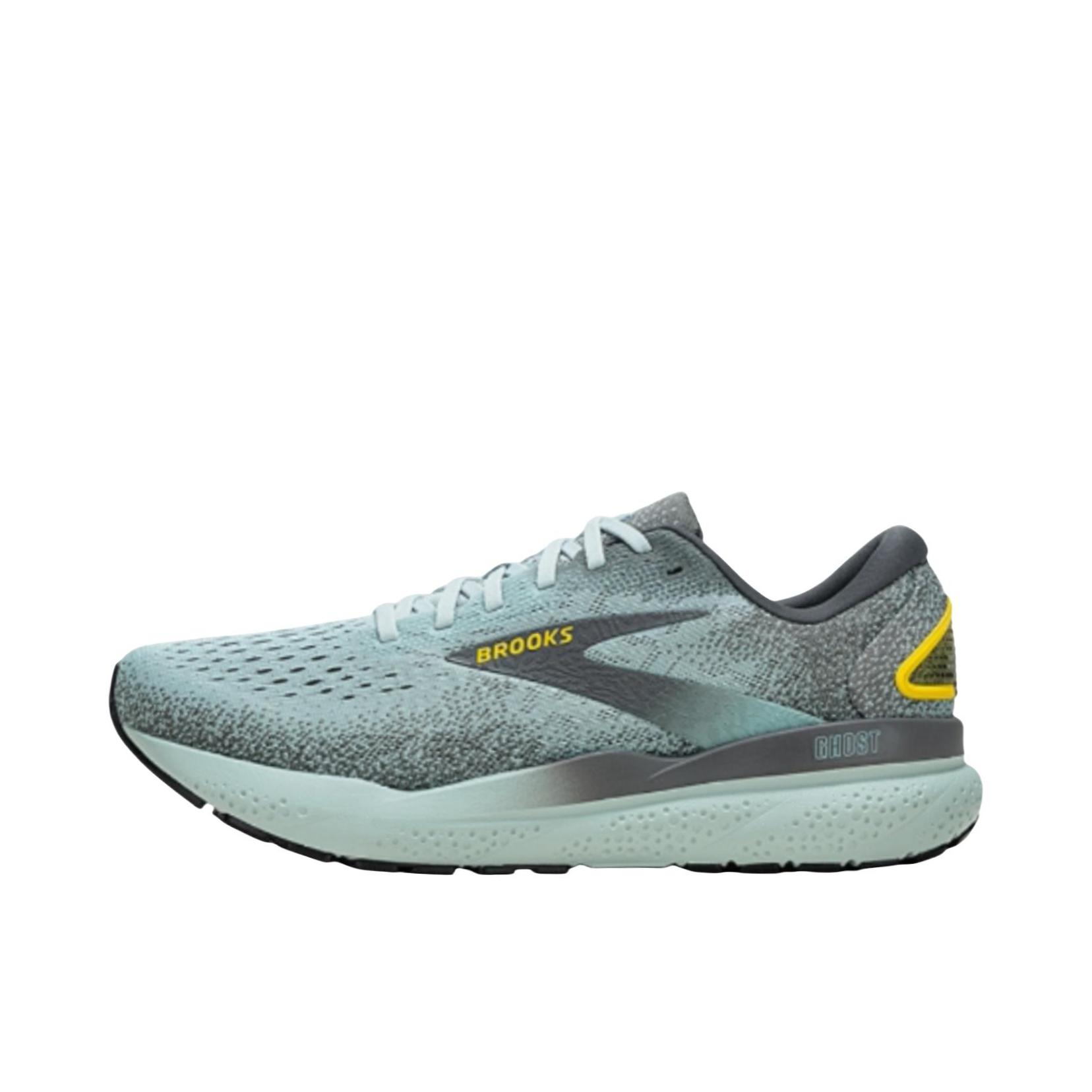 推荐商品：Brooks/布鲁克斯  Ghost 16  舒适减震 防滑耐磨 防水 百搭 马拉松  跑鞋 云雾蓝/灰色/金色