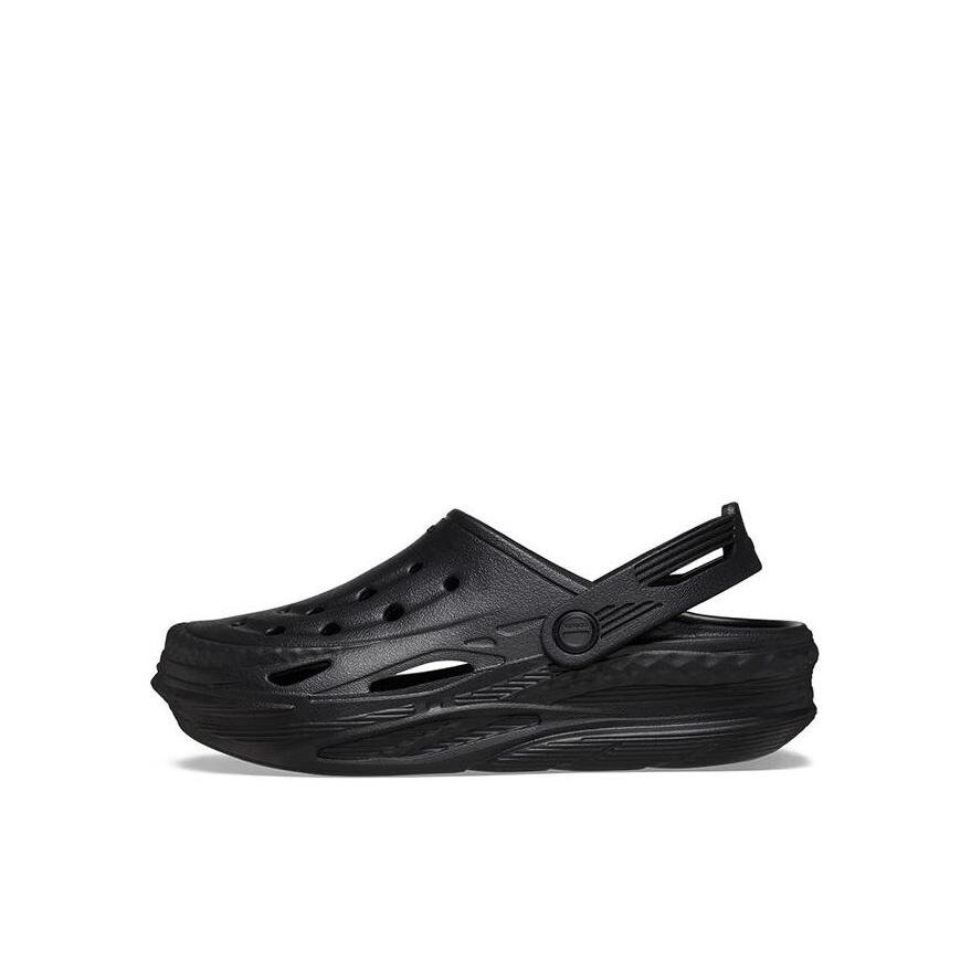 推荐商品：Crocs/卡骆驰 Off Grid Clog 电波 户外耐磨 包头 洞洞鞋 防滑 凉鞋儿童 小童/黑色