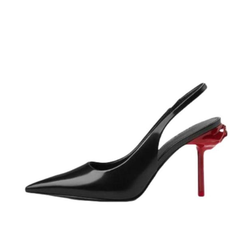 推荐商品：CHARLES&KEITH 细高跟 尖头 一字带 婚礼 新娘 高跟鞋 CK1-60280437 黑色