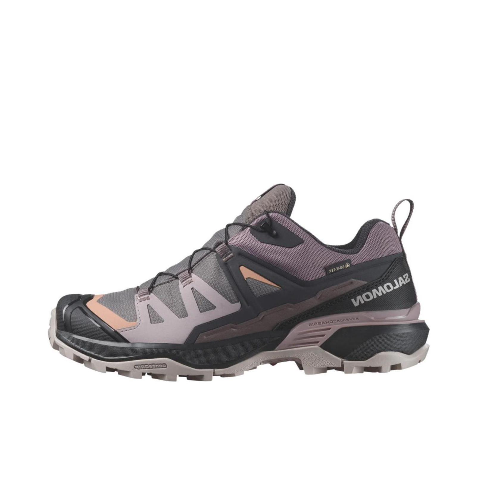 推荐商品：Salomon/萨洛蒙 X Ultra 360 Edge 缓震耐磨 防水 圆头 稳定支撑 登山 户外鞋 徒步鞋 灰色/紫色