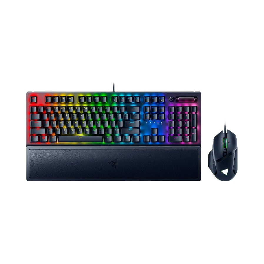 推荐商品：Razer/雷蛇 黑寡妇蜘蛛巴塞V3 鼠标套装 电竞游戏机械键盘鼠标RGB幻彩版套装