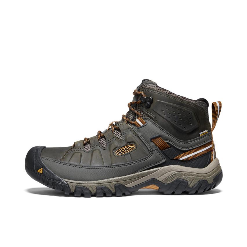 推荐商品：KEEN Targhee III MID Wp 百搭 舒适 耐磨 防水 徒步 登山鞋 户外鞋 橄榄黑/淡棕色