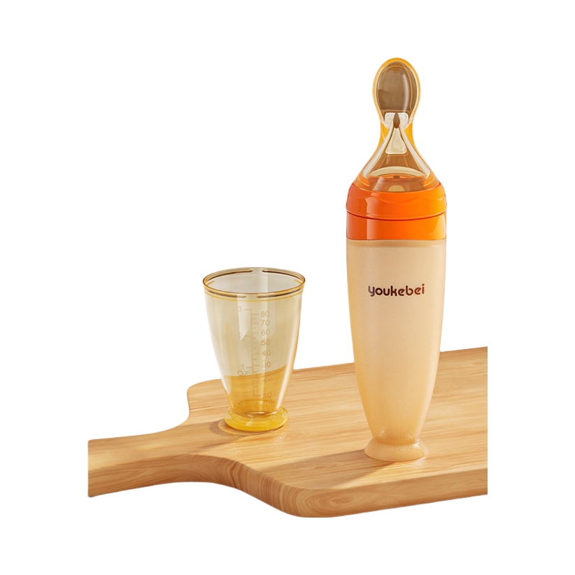 推荐商品：爱力多/Koradior 婴幼儿硅胶挤压式碗勺一体辅食勺