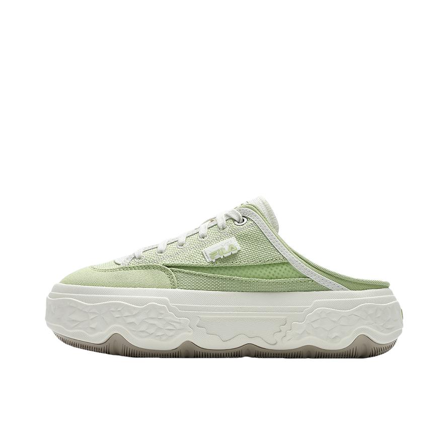 推荐商品：FILA/斐乐 ROCK MULE 复古 耐磨 半拖 一脚蹬 帆布鞋 女款/玛格丽塔绿