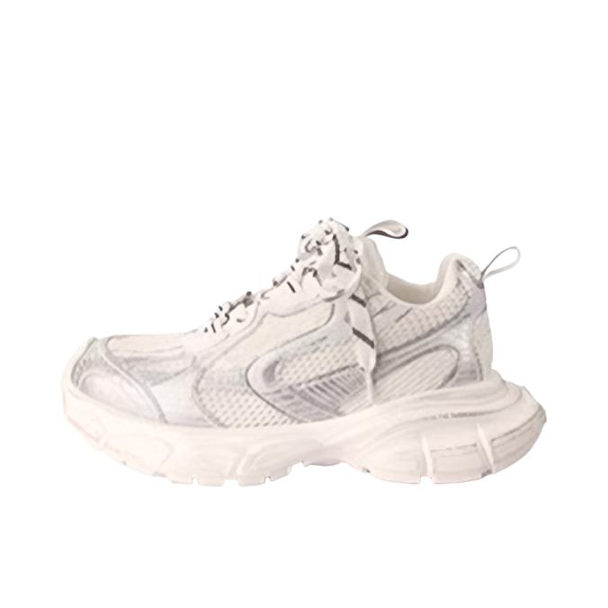 推荐商品：拼接 复古 厚底 半拖 老爹鞋 女款/银色/白色