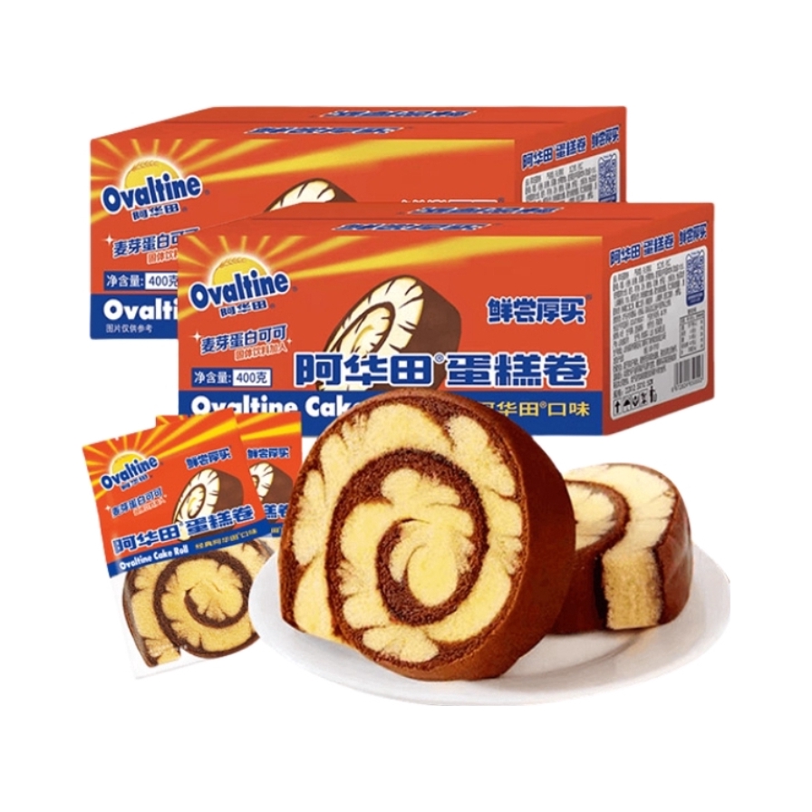 推荐商品：Ovaltine/阿华田 蛋糕卷 盒装 400g