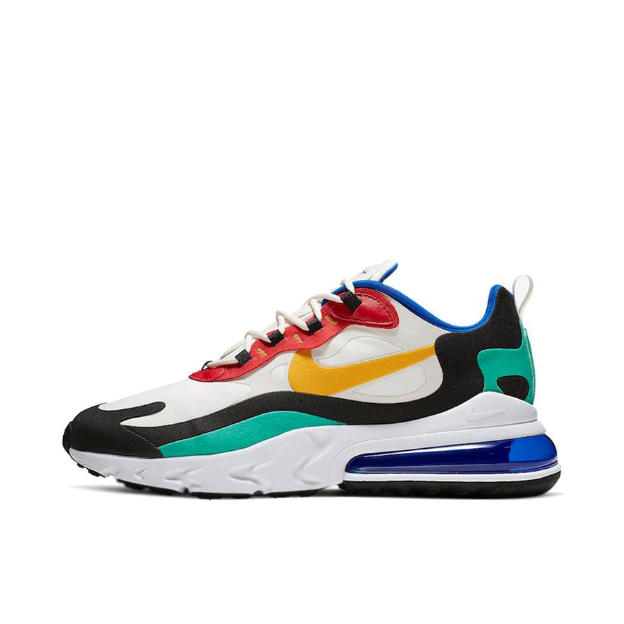 推荐商品：Nike Air Max 270 React 跑鞋 气垫缓震耐磨舒适透气复古拼接圆头回弹 Black/Green/White 浅绿/黑色/白色
