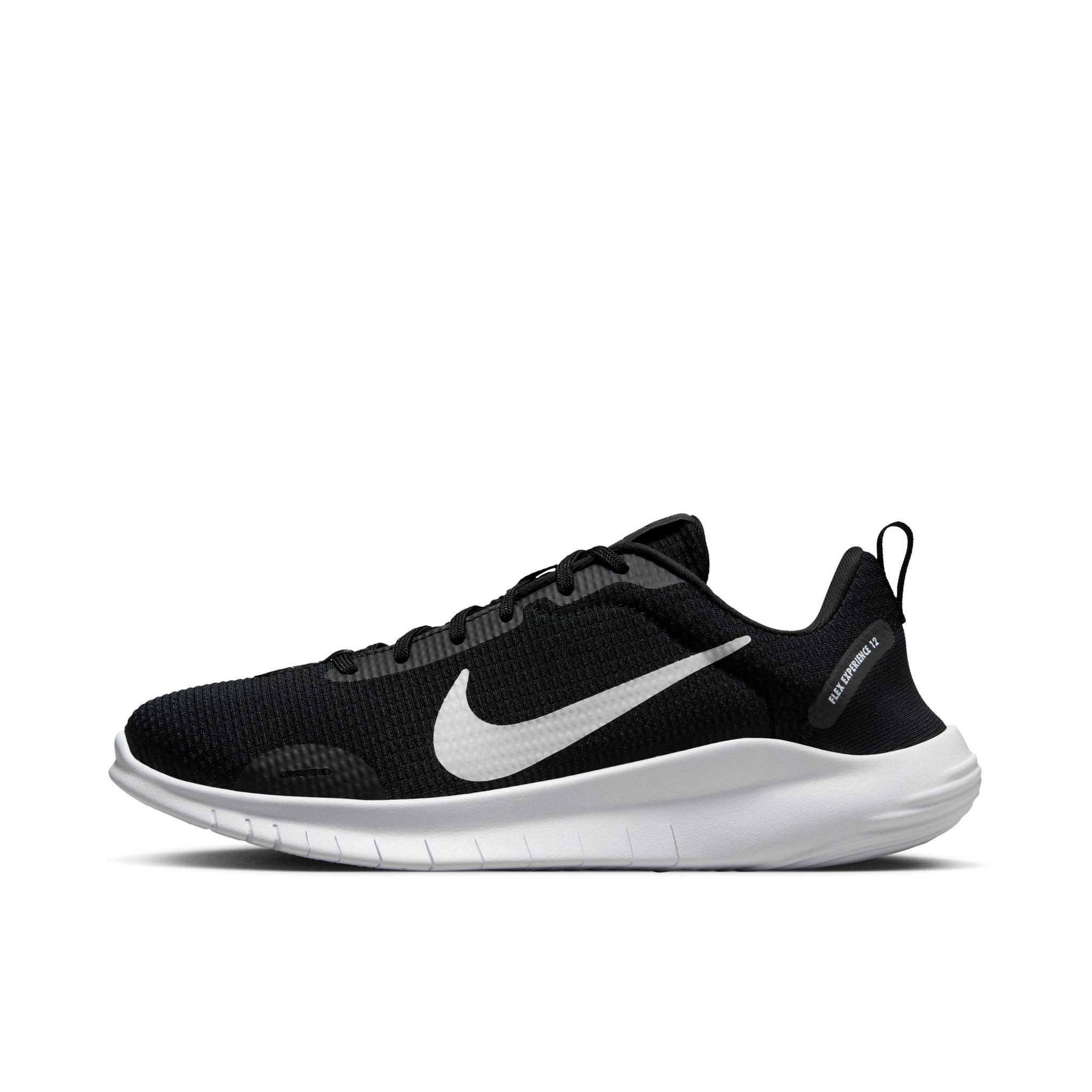 推荐商品：Nike Flex Experience RN 12 跑鞋 网面透气防滑耐磨缓震回弹舒适百搭织物支撑体能 女款/黑色/白色