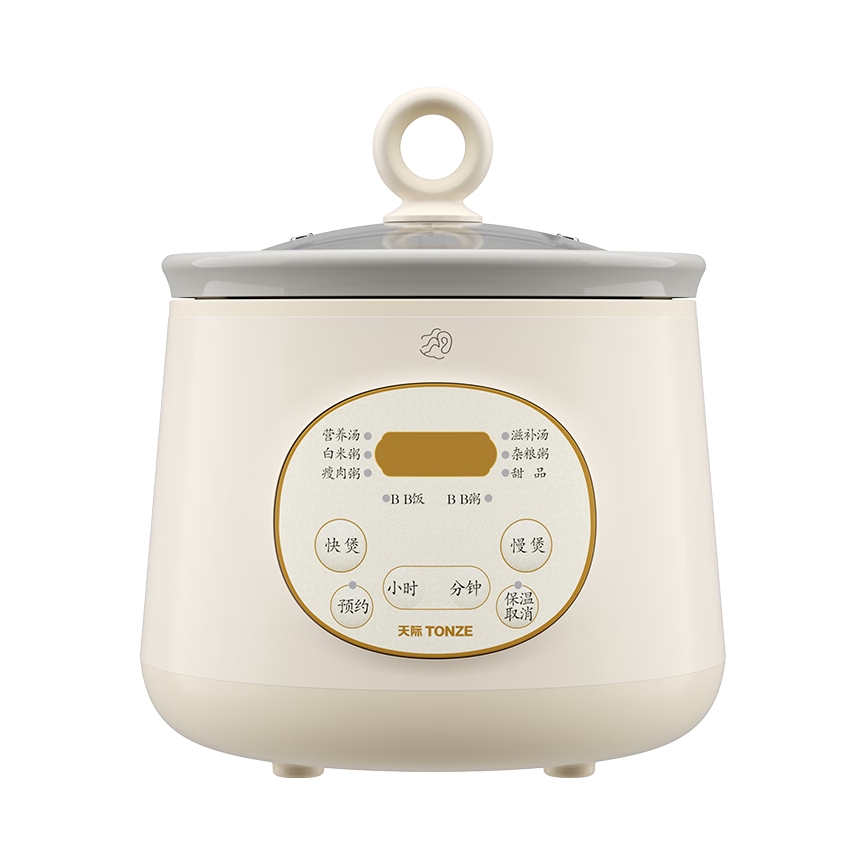 推荐商品：TONZE/天际 1.2L 电炖锅 智能预约 快煮慢炖 DGDD23B12AKBW