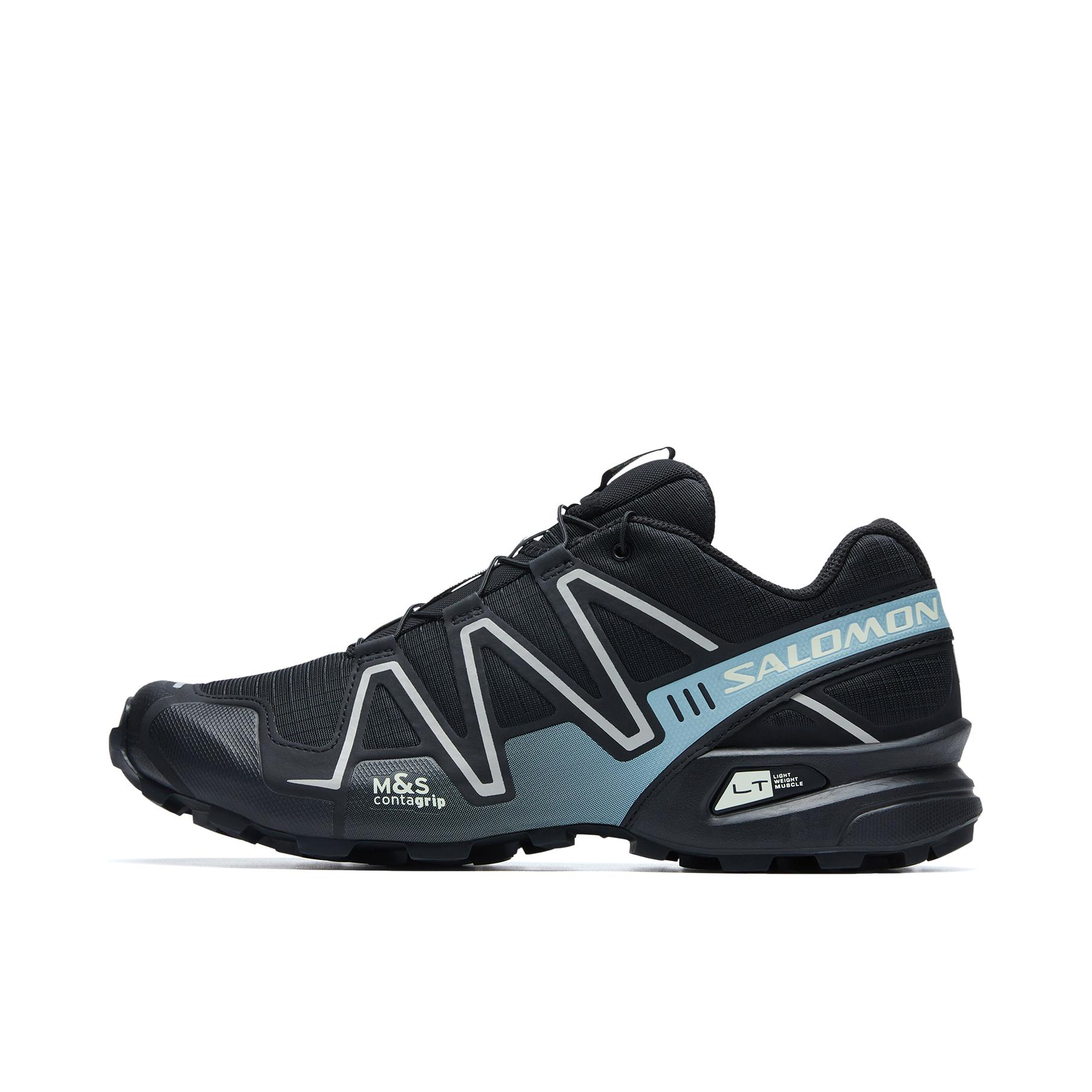 推荐商品：Salomon/萨洛蒙 Speedcross 3 减震 户外 织物 包裹性 支撑 防水 跑鞋 灰蓝色