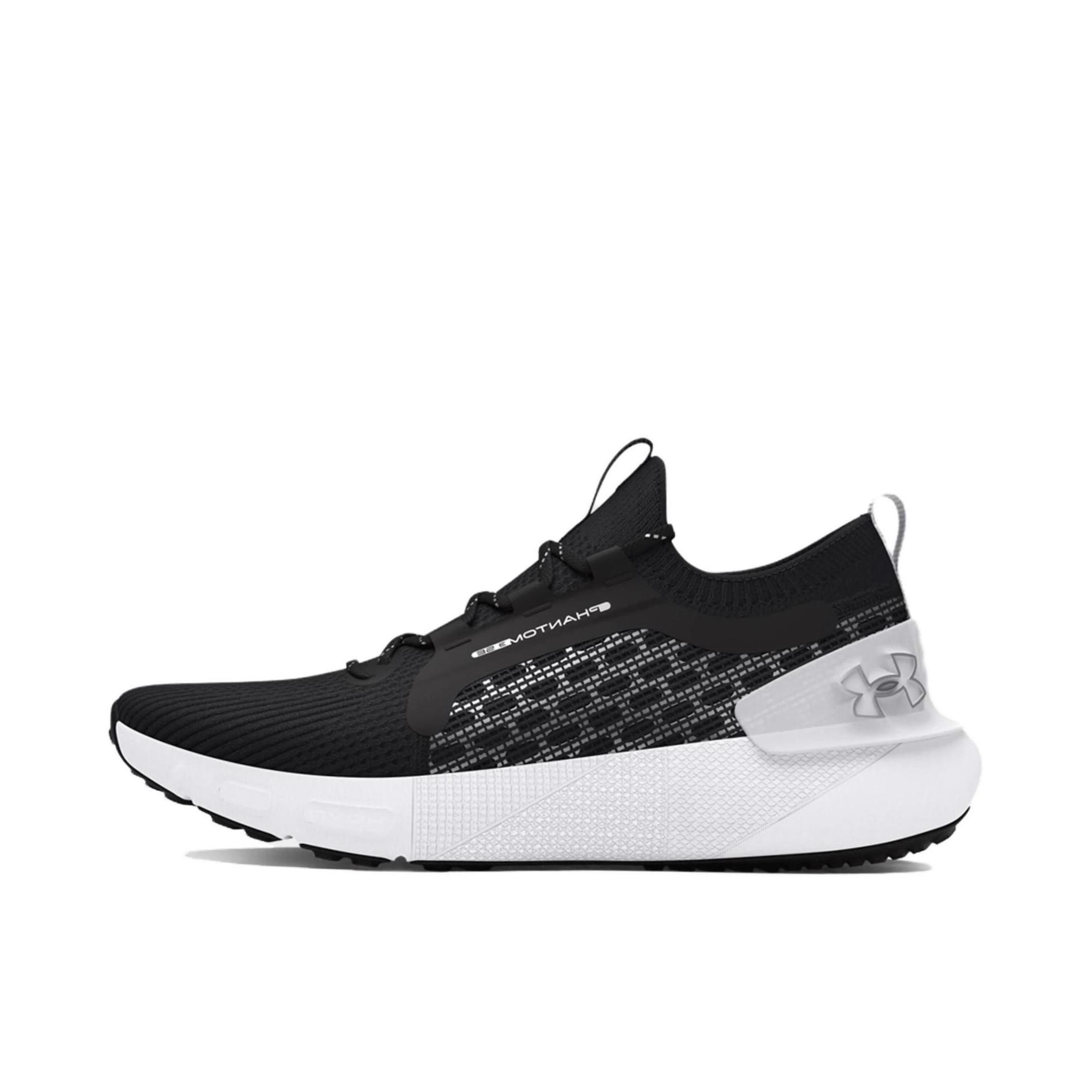 推荐商品：Under Armour/安德玛 HOVR Phantom 3 SE 舒适百搭 缓震耐磨 网面透气 轻质回弹 休闲运动 跑鞋 正黑/白色