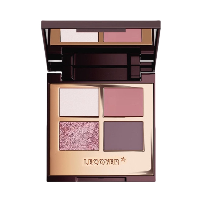 推荐商品：LECOVER 四色奢彩眼影盘 哑光 超闪 细闪 爆闪