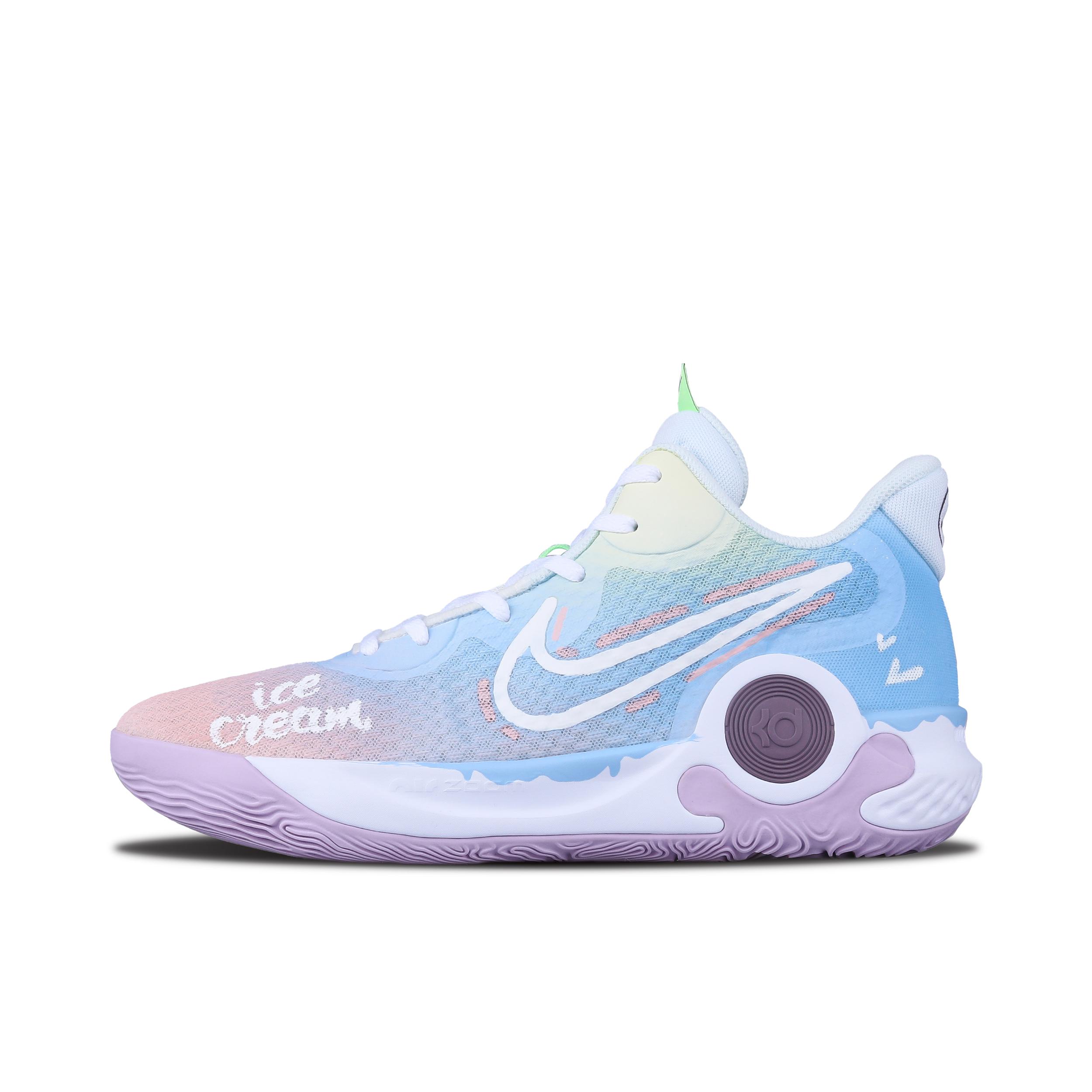 推荐商品：【定制球鞋】Nike KD Trey 5 IX 减震缓冲 抓地 包裹性 稳定性强 防水 气垫 回弹 织物 合成革 篮球鞋  炫彩冰激凌 