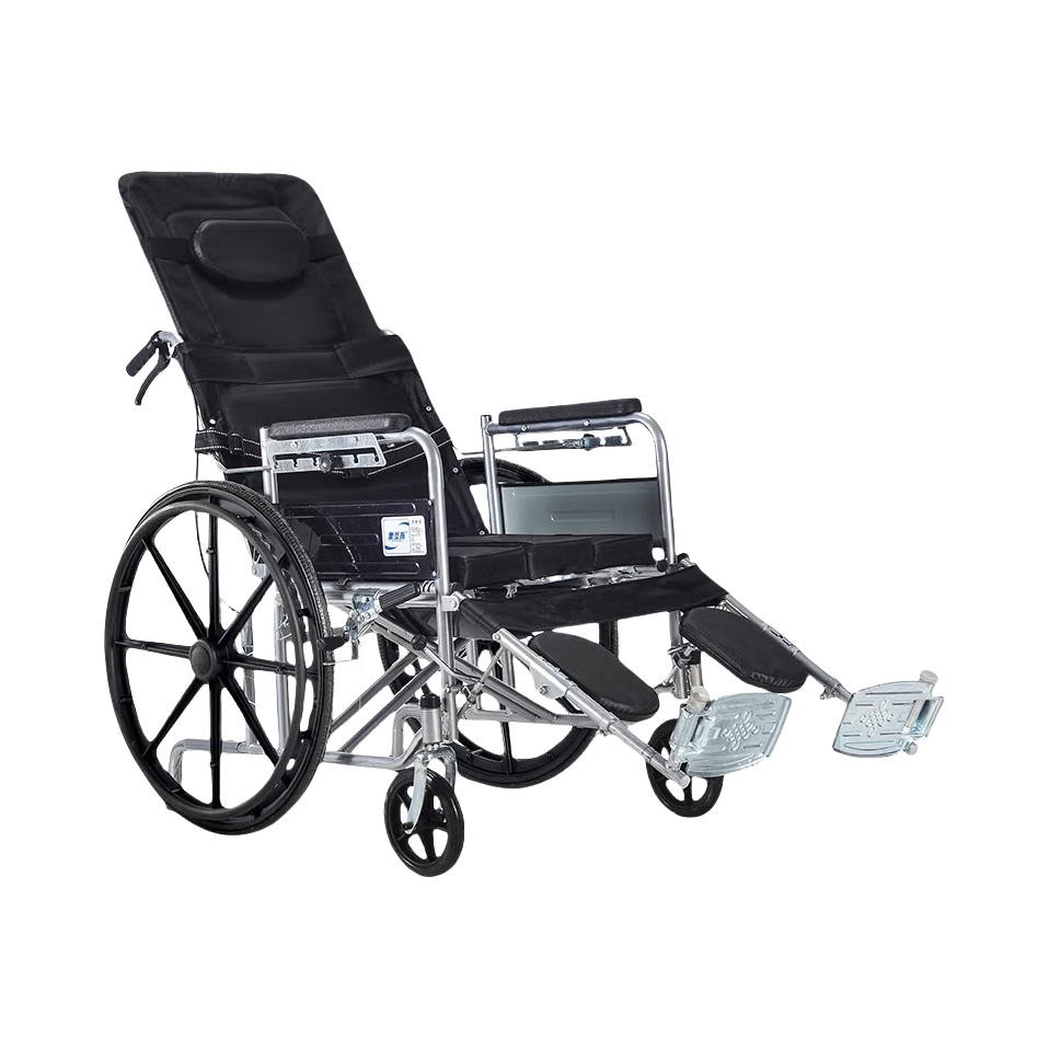 推荐商品：衡互邦 一体轮全躺款 手动轮椅 24A 舒适透气安全可靠