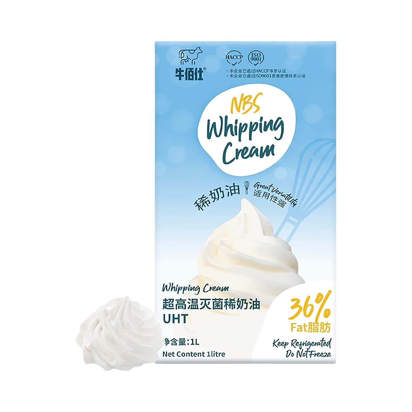 推荐商品：牛佰仕 超高温灭菌稀奶油 盒装