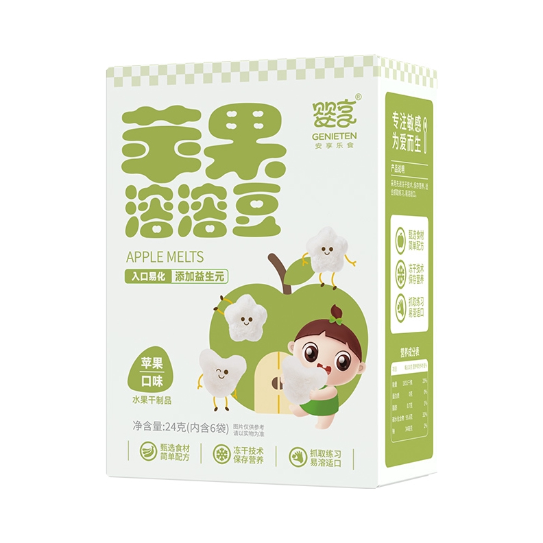 推荐商品：婴享 水果溶溶豆添加益生元无添加蛋奶白砂糖