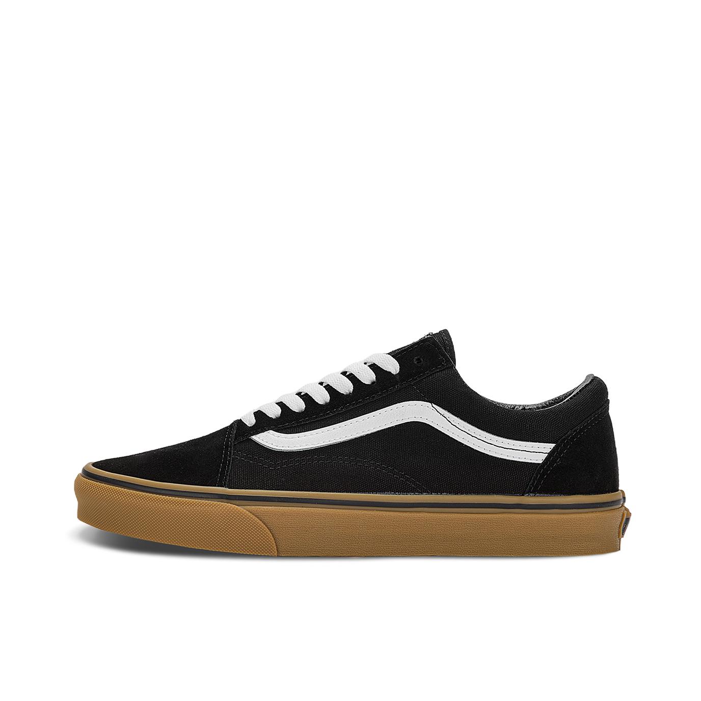 推荐商品：Vans/范斯 Old Skool 滑板鞋 板鞋 轻便防滑复古舒适经典 Black Medium Gum 白黑胶底