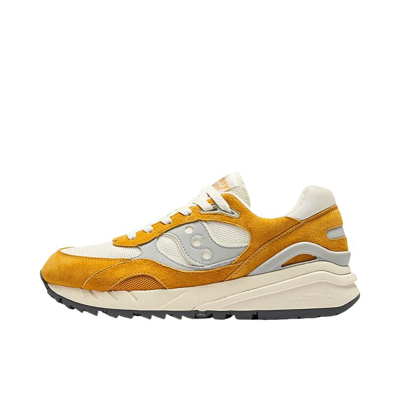 推荐商品：Saucony/索康尼 Shadow 6000 经典复古 防滑耐磨 舒适休闲 透气 防水 织物 运动 跑鞋 灰色/银色/兰色