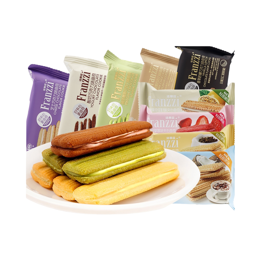 推荐商品：Franzzi/法丽兹 夹心曲奇饼干 38g/袋 散装 多口味组合
