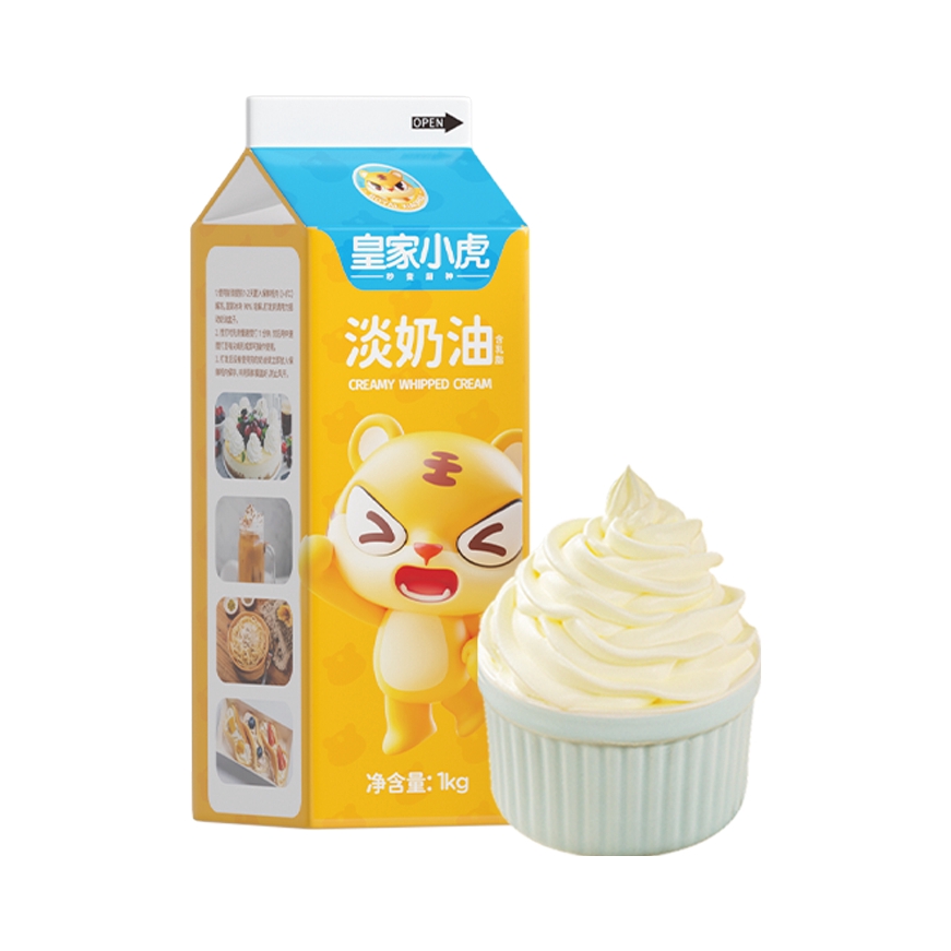 推荐商品：皇家小虎 淡奶油含乳脂 1L 盒装