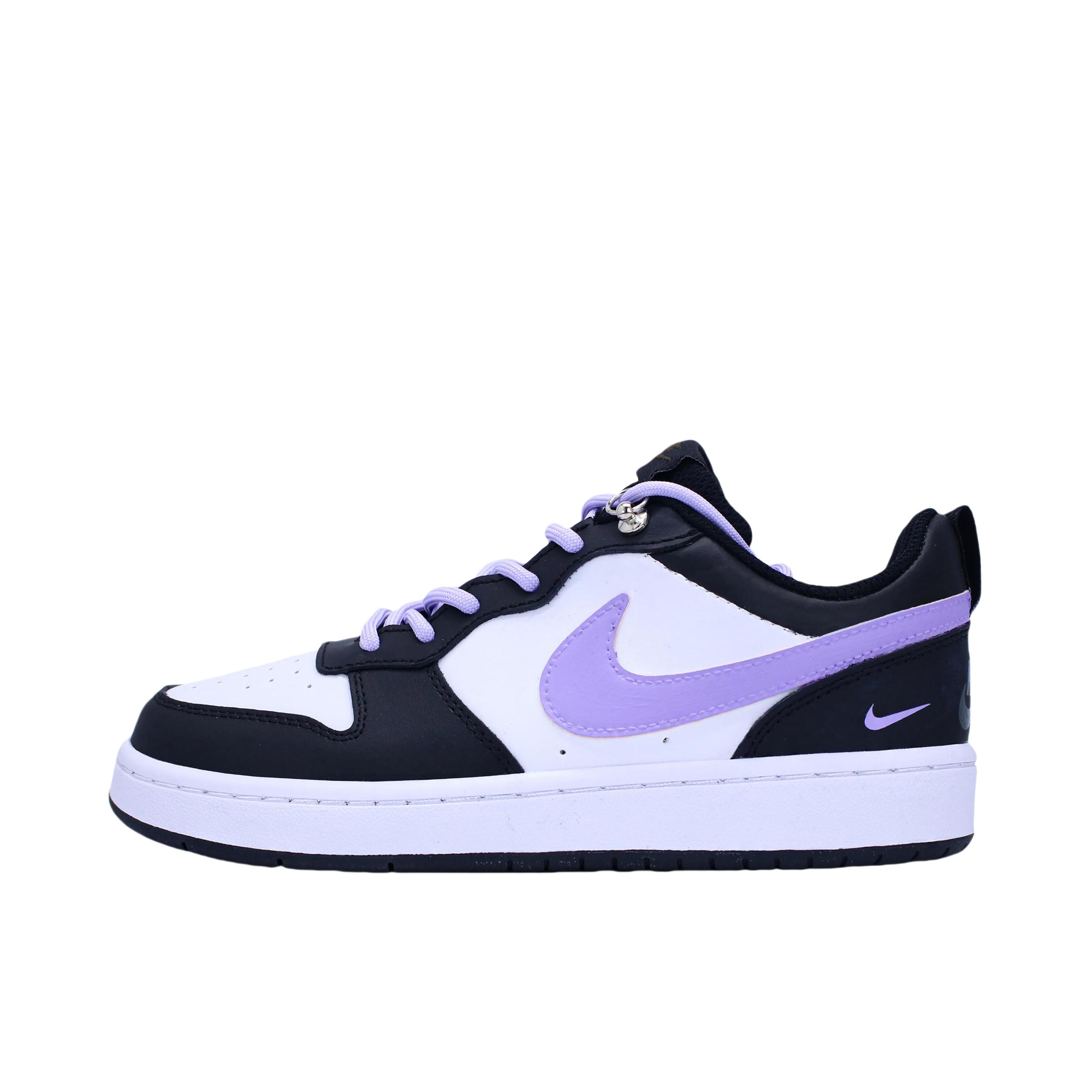 推荐商品：【定制球鞋】 Nike Court Borough 板鞋 防滑防水轻便减震手绘减龄做旧甜酷高街合成革甜妹包裹性复古婚鞋增高小白鞋薄底秋冬脏脏鞋 GS/紫瞳天使