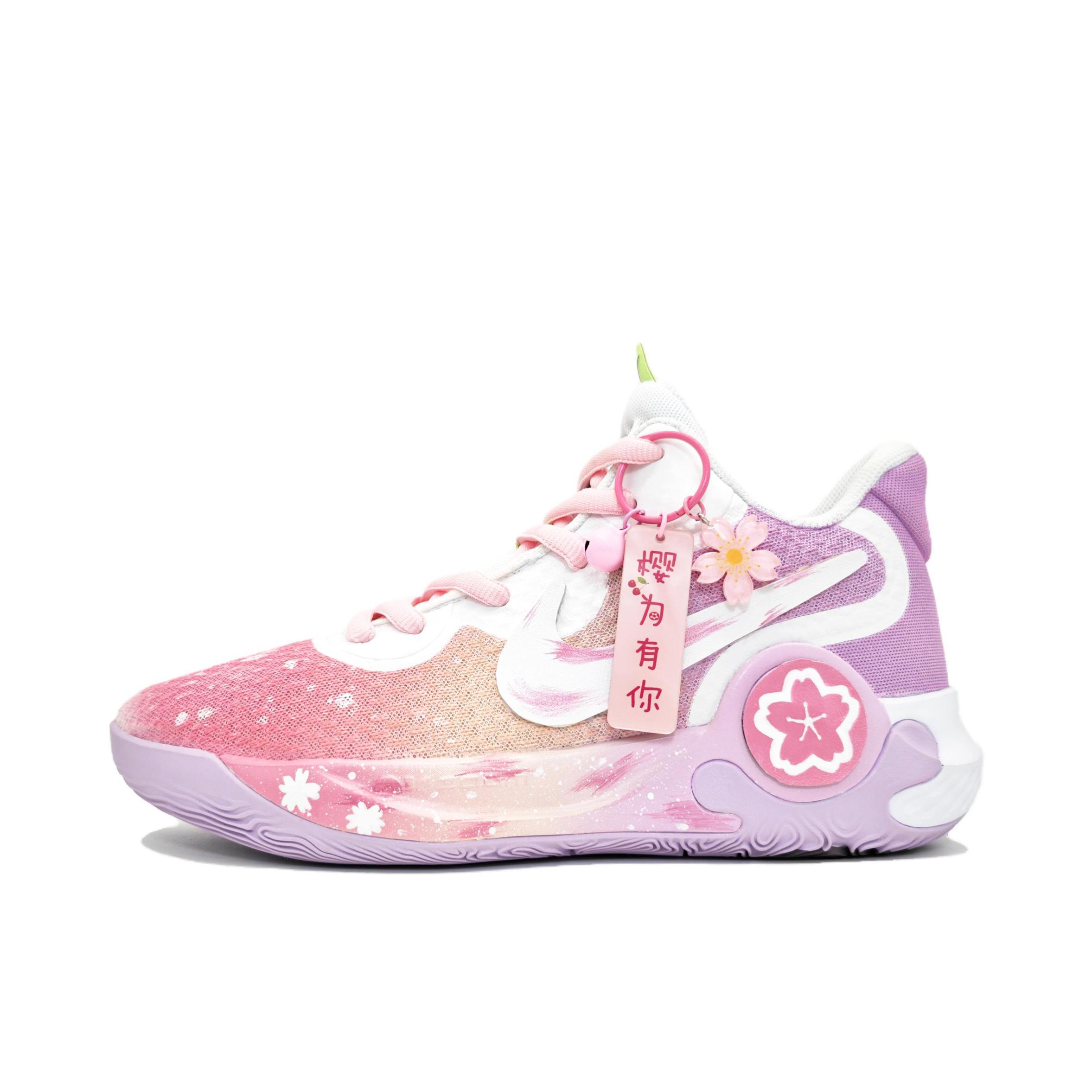 推荐商品：【定制球鞋】Nike KD Trey 5 IX 减震缓冲 抓地 包裹性 稳定性强 防水 气垫 回弹 织物 合成革 篮球鞋  樱为有你 