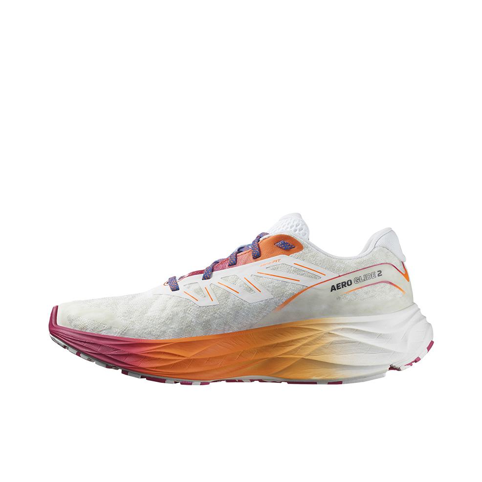推荐商品：Salomon/萨洛蒙 Aero Glide 2 户外 防滑耐磨 缓震透气 稳定支撑 舒适百搭 跑鞋 白色 