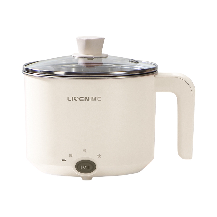 推荐商品：LIVEN/利仁 HG-X100 电火锅 1.3L 多功能 双重保护 保温隔热 不锈钢内胆 迷你 小钢人 煮面