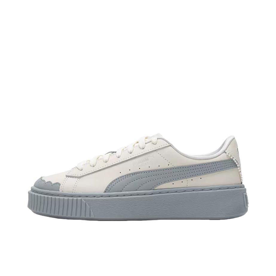 推荐商品：Puma/彪马 Suede Platform Rihana 蕾哈娜 松糕鞋 板鞋 复古百搭防滑耐磨舒适厚底休闲 女款/白色/灰色