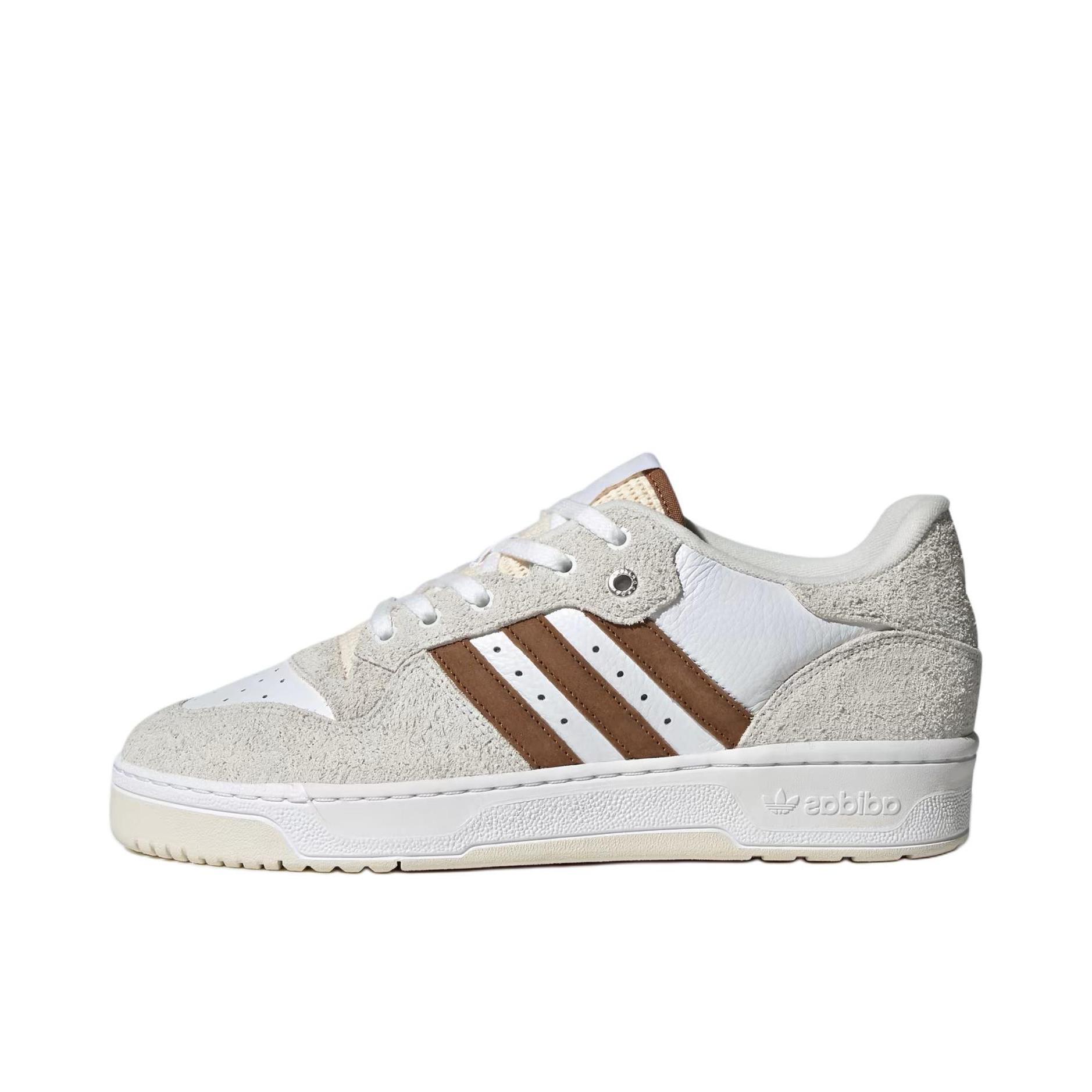 推荐商品：adidas Originals Rivalry 舒适简约 复古 轻便 透气 运动休闲鞋 Solebox联名/白色/棕色